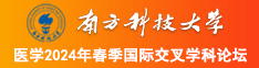 鸡吧操女人网南方科技大学医学2024年春季国际交叉学科论坛